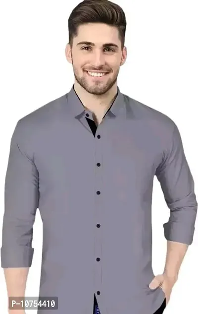 Classic Cotton Spandex Solid Formal Shirts for Men