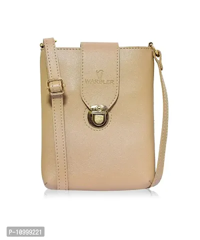 Warbler Sling Bag For Women's And Girl's | Ladies Purse Faux Leather Sling | Woman Gifts | Travel Purse Sling Bag Beige RRC-0001-BG
