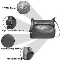 Warbler Sling Bag For Women's And Girl's | Ladies Purse Faux Leather Sling | Woman Gifts | Travel Purse Sling Bag Black RRC-0005-BK-thumb2