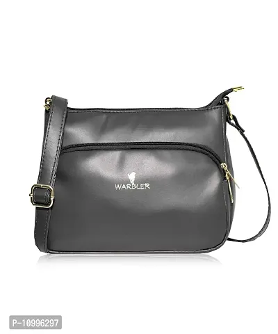 Warbler Sling Bag For Women's And Girl's | Ladies Purse Faux Leather Sling | Woman Gifts | Travel Purse Sling Bag Black RRC-0005-BK-thumb0