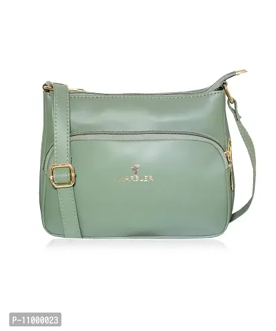 Warbler Sling Bag For Womens And Girls | Ladies Purse Faux Leather Sling | Woman Gifts | Travel Purse Sling Bag Pista Green RRC-0005-PGN