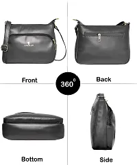 Warbler Sling Bag For Women's And Girl's | Ladies Purse Faux Leather Sling | Woman Gifts | Travel Purse Sling Bag Black RRC-0005-BK-thumb4