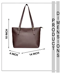 Warbler Handbag For Women's And Girl's | Ladies Purse Faux Leather Handbag | Woman Gifts | Travel Purse Handbag Brown RRC-0009-BN-thumb2