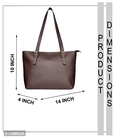 Warbler Handbag For Women's And Girl's | Ladies Purse Faux Leather Handbag | Woman Gifts | Travel Purse Handbag Brown RRC-0009-BN-thumb3