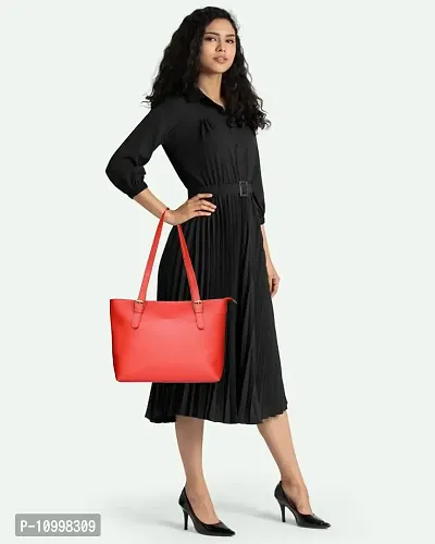 Warbler Handbag For Women's And Girl's | Ladies Purse Faux Leather Handbag | Woman Gifts | Travel Purse Handbag Red RRC-0009-RD-thumb2