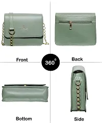 Warbler Sling Bag For Women's And Girl's | Ladies Purse Faux Leather Sling | Woman Gifts | Travel Purse Sling Bag Pista Green RRC-0006-PGN-thumb4