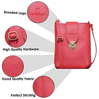 Warbler Sling Bag For Women's And Girl's | Ladies Purse Faux Leather Sling | Woman Gifts | Travel Purse Sling Bag Pink RRC-0001-PK-thumb2