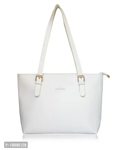 Warbler Handbag For Women's And Girl's | Ladies Purse Faux Leather Handbag | Woman Gifts | Travel Purse Handbag White RRC-0009-WH-thumb0