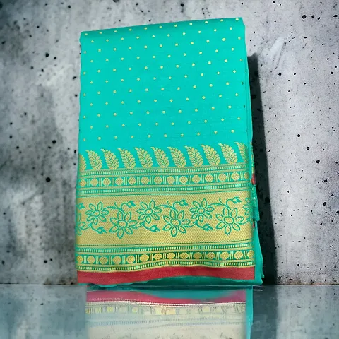 Must Have Art Silk Saree with Blouse piece 