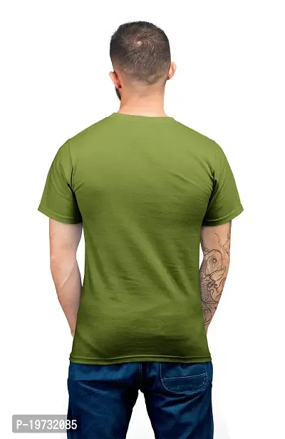 THE ELEGANT FASHION Men's T-Shirt 100% Cotton Half Sleeve Round Neck T-Shirts for Men with Thoughtful Quotes (M, Olive  Maroon)-thumb2