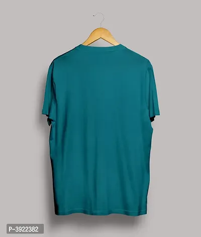 Men's Printed Half Sleeve T-Shirt-Blue-thumb2