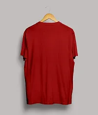 Men's Printed Half Sleeve T-Shirt-Maroon-thumb1