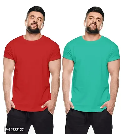 THE ELEGANT FASHION Men`s 100% Cotton Half Sleeve Combo Plain Round Neck Men's Plain Solid Regular Fit Pure Cotton Casual Wear T-Shirt Wear Solid Regular Fit Cotton T-Shirt