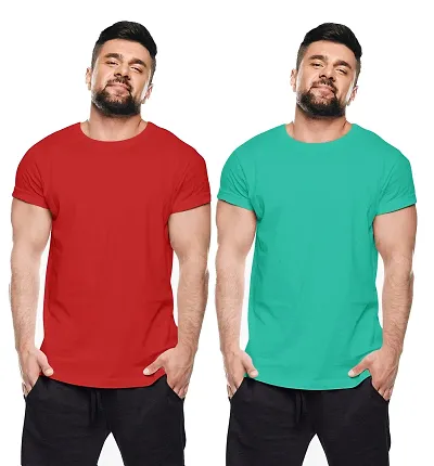 THE ELEGANT FASHION Men`s 100% Cotton Half Sleeve Combo Plain Round Neck Men's Plain Solid Regular Fit Pure Cotton Casual Wear T-Shirt Wear Solid Regular Fit Cotton T-Shirt