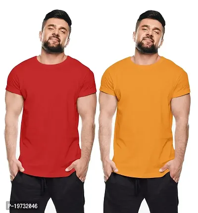 THE ELEGANT FASHION Men`s 100% Cotton Half Sleeve Plain Round Neck Men's Plain Solid Regular Fit Pure Cotton Casual Wear T-Shirt Wear Solid Regular Fit Cotton T-Shirt