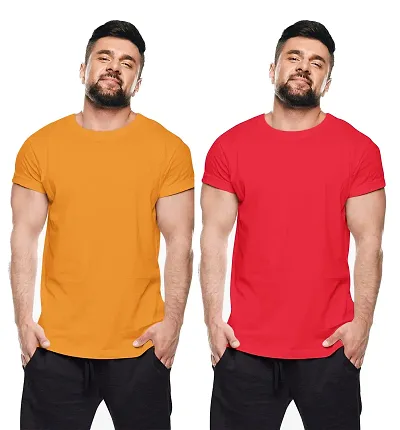 THE ELEGANT FASHION Men`s 100% Cotton Half Sleeve Plain Round Neck Men's Plain Solid Regular Fit Pure Cotton Casual Wear T-Shirt Wear Solid Regular Fit Cotton T-Shirt