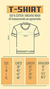 THE ELEGANT FASHION Men`s 100% Cotton Half Sleeve Round Neck Smile Printed T-Shirt-thumb1