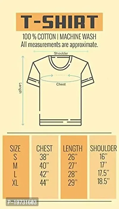THE ELEGANT FASHION Men`s 100% Cotton Half Sleeve Round Neck Smile Printed T-Shirt-thumb2