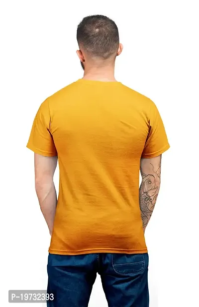 THE ELEGANT FASHION Men`s 100% Cotton Half Sleeve Plain Round Neck Men's Plain Solid Regular Fit Pure Cotton Casual Wear T-Shirt Wear Solid Regular Fit Cotton T-Shirt-thumb2