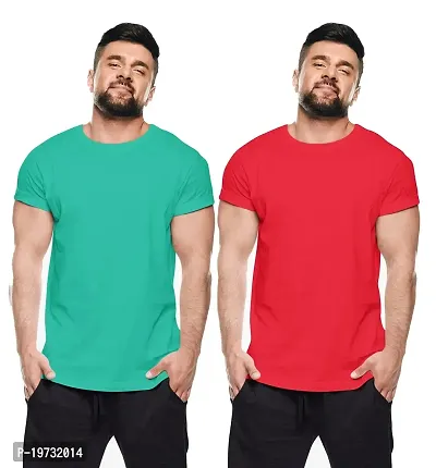 THE ELEGANT FASHION Men`s 100% Cotton Half Sleeve Plain Round Neck Men's Plain Solid Regular Fit Pure Cotton Casual Wear T-Shirt Wear Solid Regular Fit Cotton T-Shirt