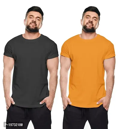 THE ELEGANT FASHION Men`s 100% Cotton Half Sleeve Plain Round Neck Men's Plain Solid Regular Fit Pure Cotton Casual Wear T-Shirt Wear Solid Regular Fit Cotton T-Shirt