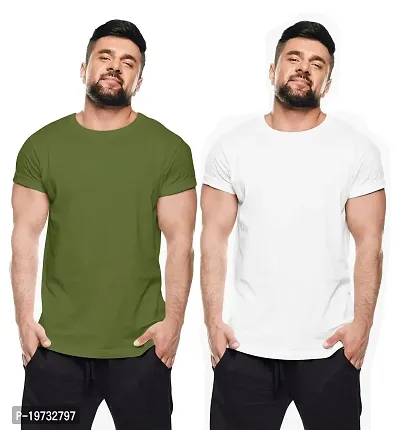 THE ELEGANT FASHION Men`s 100% Cotton Half Sleeve Plain Round Neck Men's Plain Solid Regular Fit Pure Cotton Casual Wear T-Shirt Wear Solid Regular Fit Cotton T-Shirt