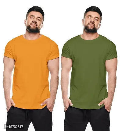 THE ELEGANT FASHION Men`s 100% Cotton Half Sleeve Plain Round Neck Men's Plain Solid Regular Fit Pure Cotton Casual Wear T-Shirt Wear Solid Regular Fit Cotton T-Shirt