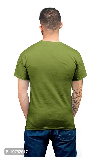 THE ELEGANT FASHION Men`s 100% Cotton Half Sleeve Plain Round Neck Men's Plain Solid Regular Fit Pure Cotton Casual Wear T-Shirt Wear Solid Regular Fit Cotton T-Shirt-thumb3