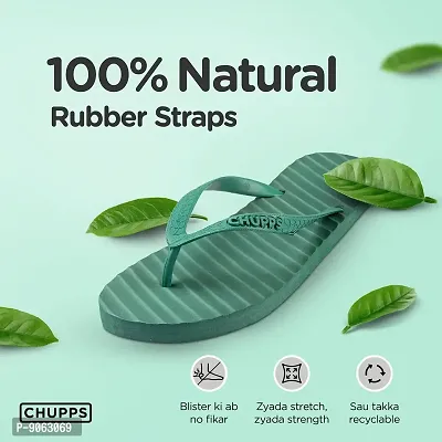 CHUPPS Women/Girls Banana Leaf Natural Rubber Flip Flops Slippers, MONOCHROME, Comfortable  Ultra-Light, Waterproof, Odour-Free, Non-Slip Thong With Gently Massaging Footbed-thumb4