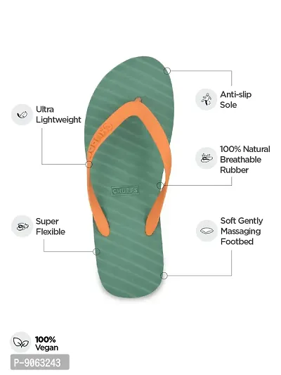 CHUPPS Women/Girl's Banana Leaf Natural Rubber Flip Flops Slippers, Comfortable  Ultra-Light, Waterproof, Odour-Free, Non-Slip Thong-thumb5