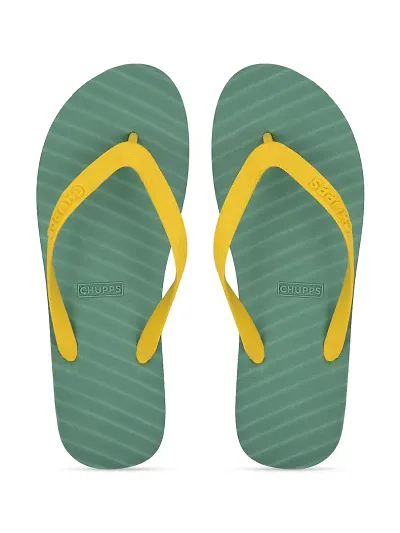 CHUPPS Men's/Boys Banana Leaf Rubber Flip Flops Slippers, Comfortable Ultra-Light, Waterproof, Odour-Free, Non-Slip Thong