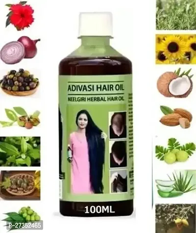 Adivasi Almond With Neelgiri Herbal Hair Oil Hair Oil (100 Ml) Pack Of 1-thumb0