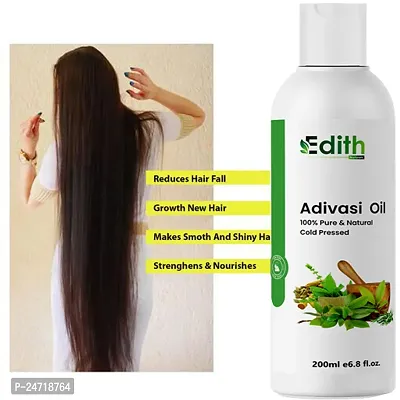 Edith Naturals Adivasi Herbal Premium quality hair oil for hair Regrowth (200 ml)