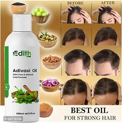 Edith Naturals Adivasi Herbal Premium quality hair oil for hair Regrowth (200 ml)