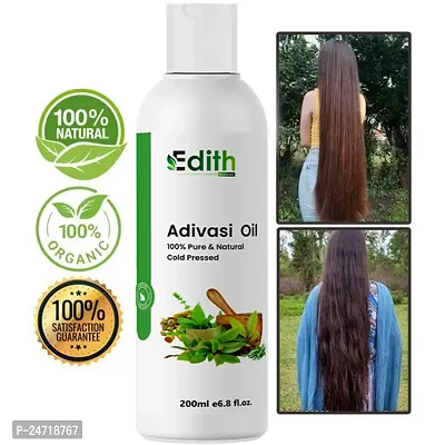 Edith Naturals Adivasi Herbal Premium quality hair oil for hair Regrowth (200 ml)