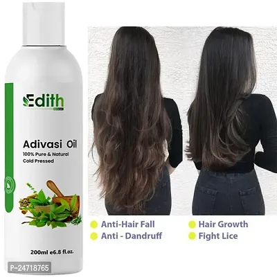 Edith Naturals Adivasi Herbal Premium quality hair oil for hair Regrowth (200 ml)