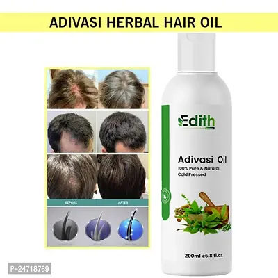 Edith Naturals Adivasi Herbal Premium quality hair oil for hair Regrowth (200 ml)