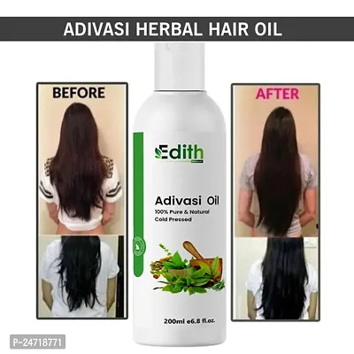 Edith Naturals Adivasi Herbal Premium quality hair oil for hair Regrowth (200 ml)