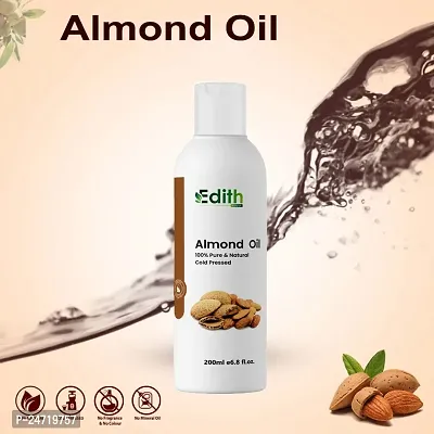 Edith Naturals Raughan-e-Badam Shireen | 100% Pure  Natural Sweet Almond Oil Hair Oil-200 ml-thumb0