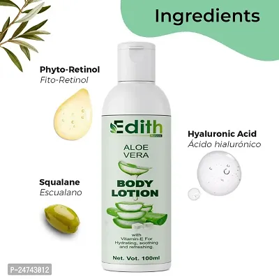 Edith Naturals Aloe Vera Skin Whitening  Brightening Hand  Body Lotion SPF - 15+-200 ml-thumb0