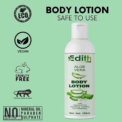 Edith Naturals Aloe Vera Skin Whitening  Brightening Hand  Body Lotion SPF - 15+-200 ml-thumb0