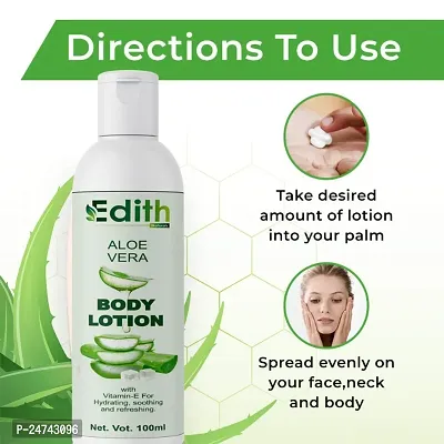 Edith Naturals Aloe Vera Skin Whitening  Brightening Hand  Body Lotion SPF - 15+-200 ml-thumb0