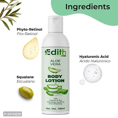 Edith Naturals Aloe Vera Skin Whitening  Brightening Hand  Body Lotion SPF - 15+-200 ml-thumb0