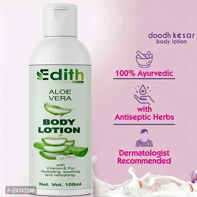 Edith Naturals Aloe Vera Skin Whitening  Brightening Hand  Body Lotion SPF - 15+-200 ml-thumb0