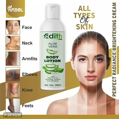 Edith Naturals Aloe Vera Skin Whitening  Brightening Hand  Body Lotion SPF - 15+-200 ml-thumb0