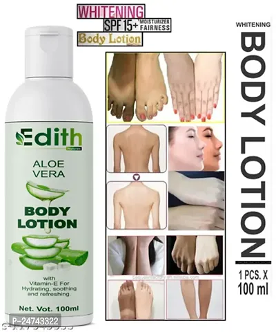 Edith Naturals Aloe Vera Skin Whitening  Brightening Hand  Body Lotion SPF - 15+-200 ml-thumb0