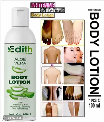 Edith Naturals Aloe Vera Skin Whitening  Brightening Hand  Body Lotion SPF - 15+-200 ml-thumb0