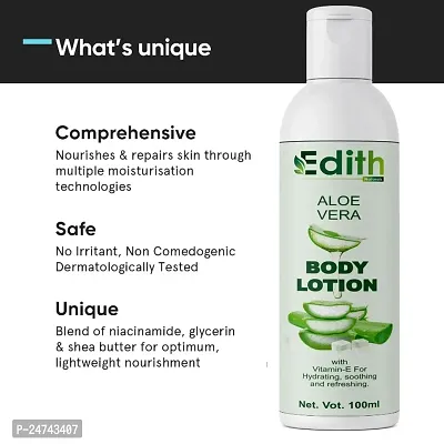 Edith Naturals Aloe Vera Skin Whitening  Brightening Hand  Body Lotion SPF - 15+-200 ml-thumb0