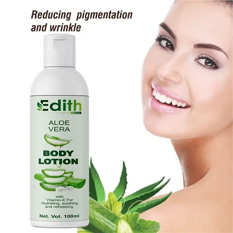 Edith Naturals Aloe Vera Skin Whitening  Brightening Hand  Body Lotion SPF - 15+-200 ml