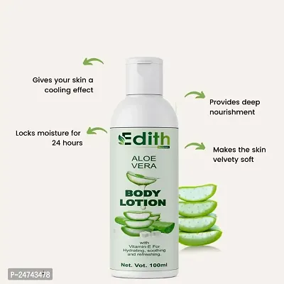 Edith Naturals Aloe Vera Skin Whitening  Brightening Hand  Body Lotion SPF - 15+-200 ml-thumb0